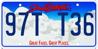 SD license plate 97TT36