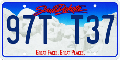 SD license plate 97TT37