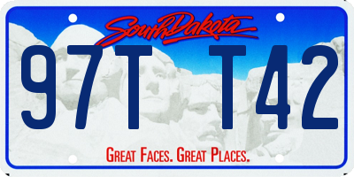 SD license plate 97TT42