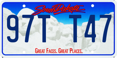 SD license plate 97TT47