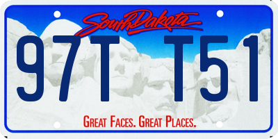 SD license plate 97TT51