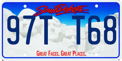 SD license plate 97TT68