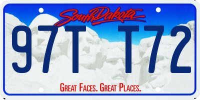 SD license plate 97TT72