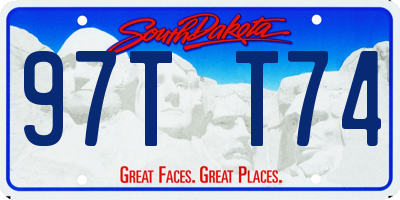 SD license plate 97TT74