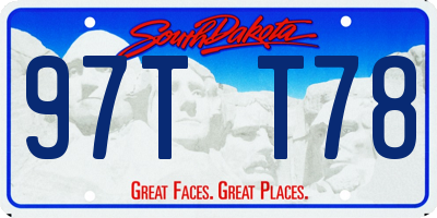 SD license plate 97TT78