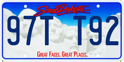 SD license plate 97TT92