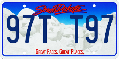 SD license plate 97TT97