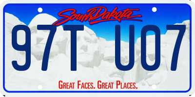 SD license plate 97TU07