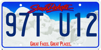 SD license plate 97TU12