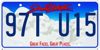 SD license plate 97TU15