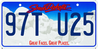 SD license plate 97TU25