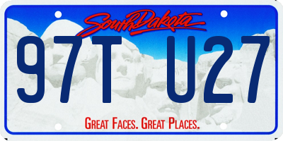 SD license plate 97TU27