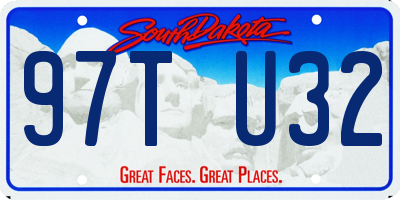 SD license plate 97TU32