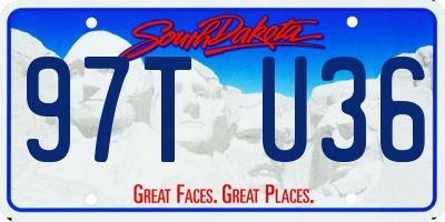 SD license plate 97TU36