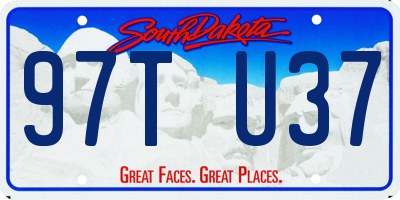 SD license plate 97TU37