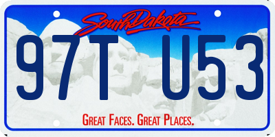 SD license plate 97TU53