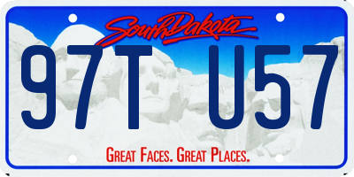 SD license plate 97TU57