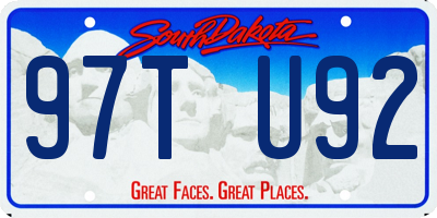 SD license plate 97TU92