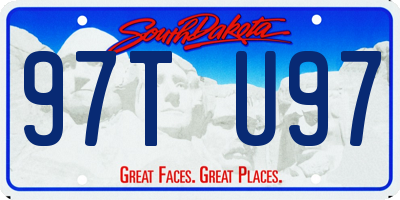 SD license plate 97TU97