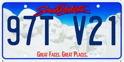 SD license plate 97TV21