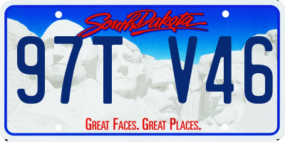 SD license plate 97TV46