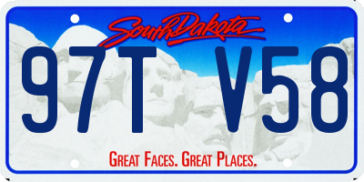 SD license plate 97TV58