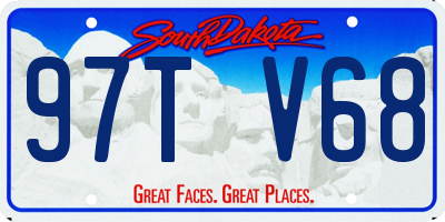 SD license plate 97TV68