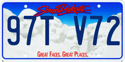 SD license plate 97TV72