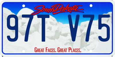 SD license plate 97TV75