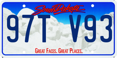 SD license plate 97TV93