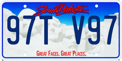 SD license plate 97TV97