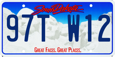 SD license plate 97TW12