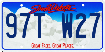 SD license plate 97TW27