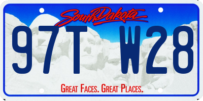 SD license plate 97TW28