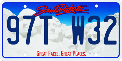 SD license plate 97TW32