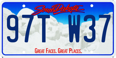 SD license plate 97TW37