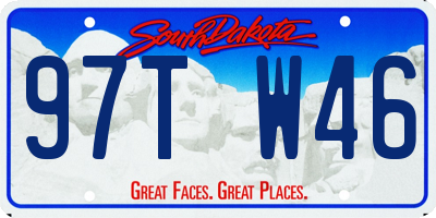 SD license plate 97TW46