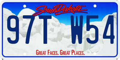 SD license plate 97TW54