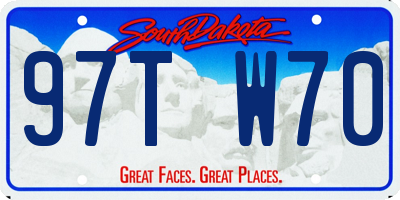 SD license plate 97TW70