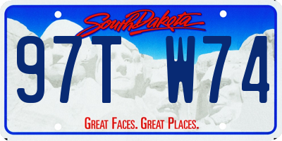 SD license plate 97TW74