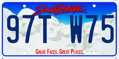 SD license plate 97TW75