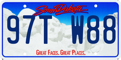 SD license plate 97TW88