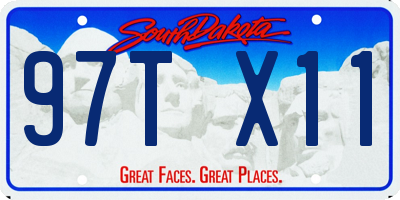 SD license plate 97TX11