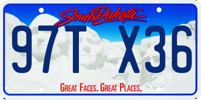 SD license plate 97TX36
