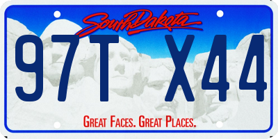 SD license plate 97TX44