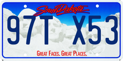 SD license plate 97TX53
