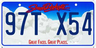 SD license plate 97TX54