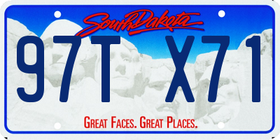 SD license plate 97TX71