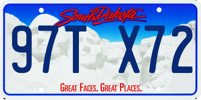 SD license plate 97TX72