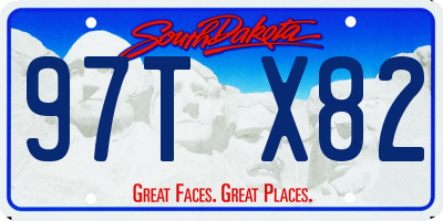 SD license plate 97TX82